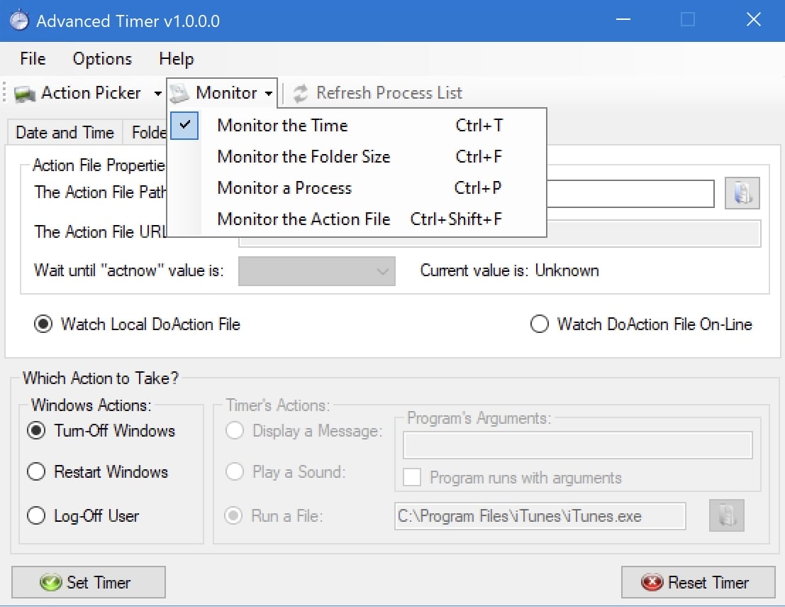 Advanced Timer folder monitoring rules